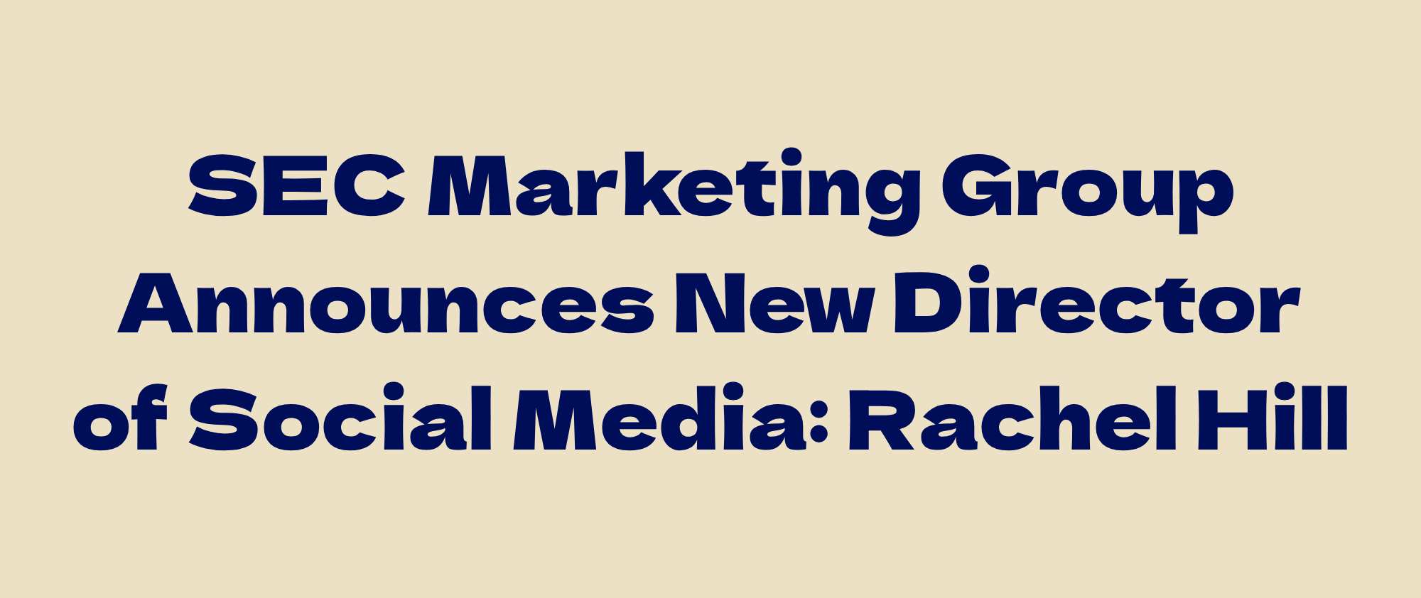 sec marketing group announces new director of social media, rachel hill